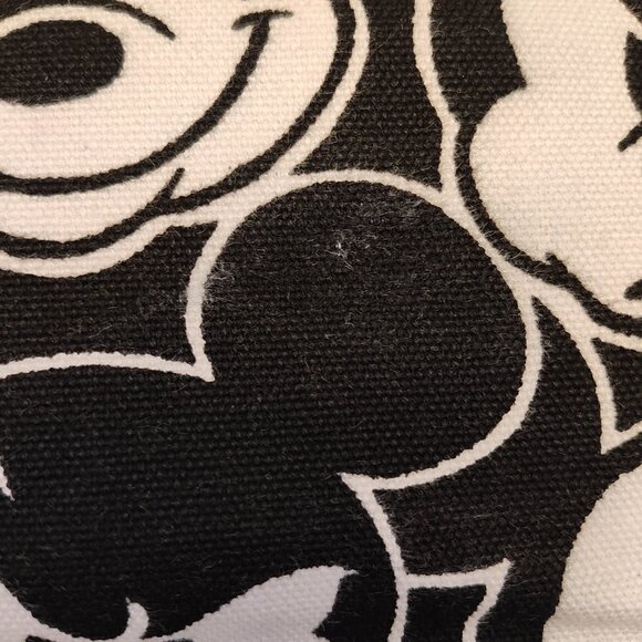 Disney Black and White Mickey Mouse Canvas Tote Bag, Used - Picture 13 of 14